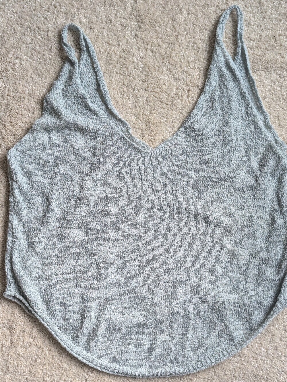 Free People Beach Green Knit Tank - Sz M